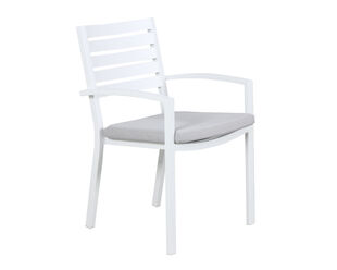 Boston Slatted Dining Chair (White)