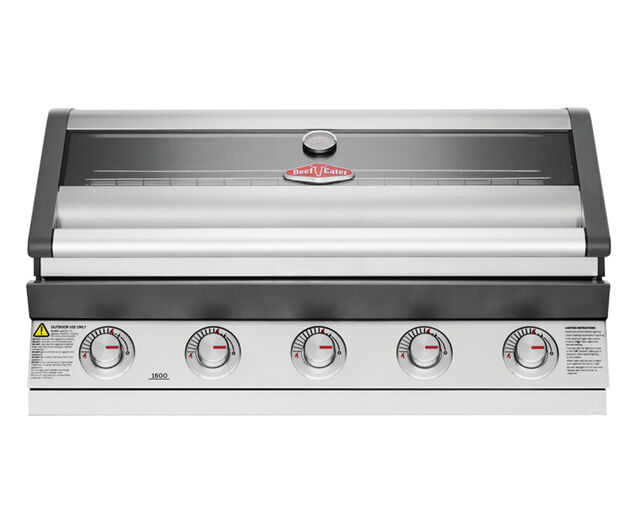 BeefEater 1600 Series 5 Burner Stainless Steel Build In BBQ, , hi-res