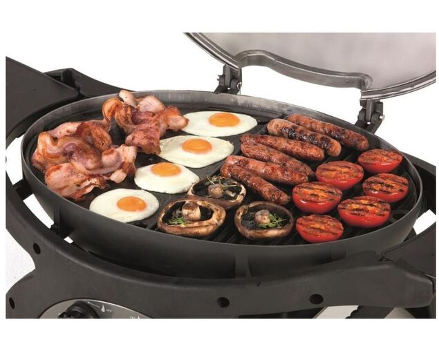 Ziggy Classic Twin Grill LPG BBQ - Gunmetal Grey, Gunmetal Grey, hi-res