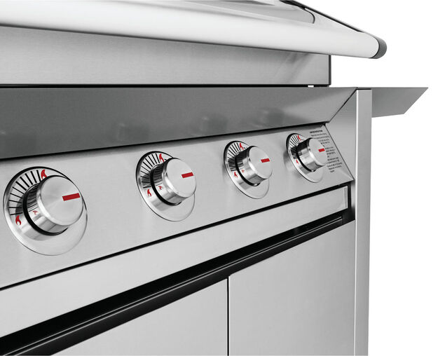 BeefEater 1600 Series - 4 Burner Stainless Steel BBQ With Side Burner (Silver), , hi-res