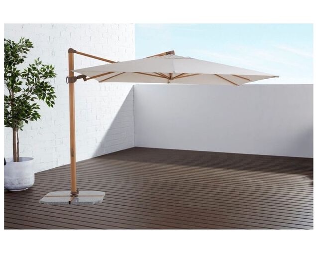 Buy Naples 3x3m Square Cantilever Umbrella Natural at Barbeques Galore.
