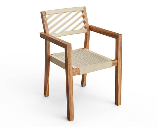 Kursi Teak & Rope Dining Chair, , hi-res image number null