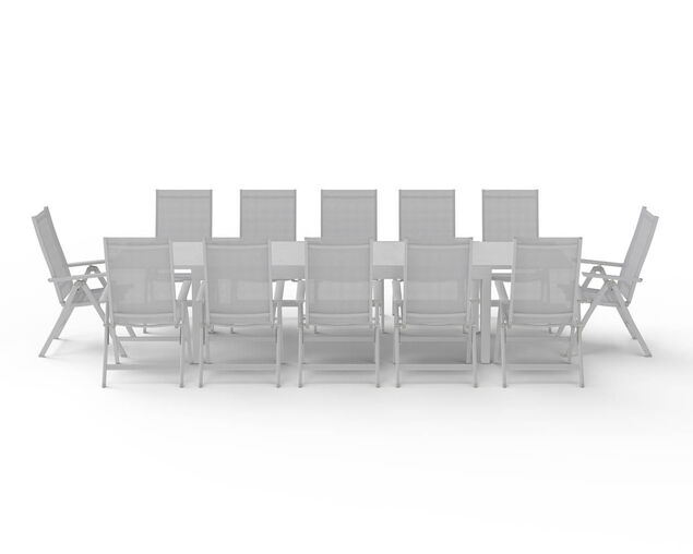 Frankie-Jette 13 Piece Extension Dining Setting - Bone, , hi-res