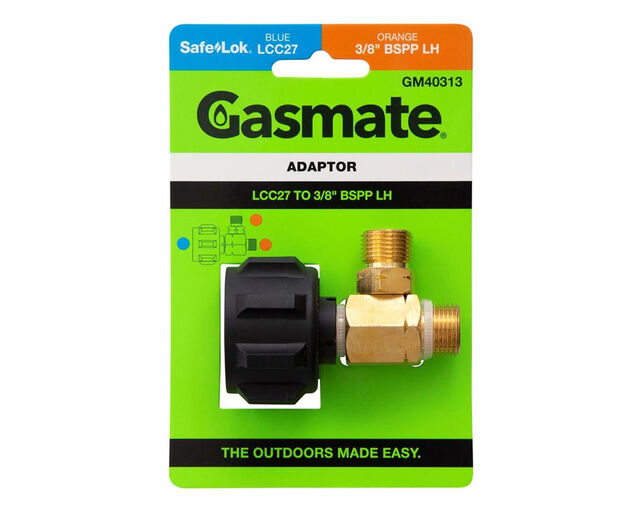 Gasmate Adaptor - LCC27 TO TWIN 3/8" BSPP LH, , hi-res