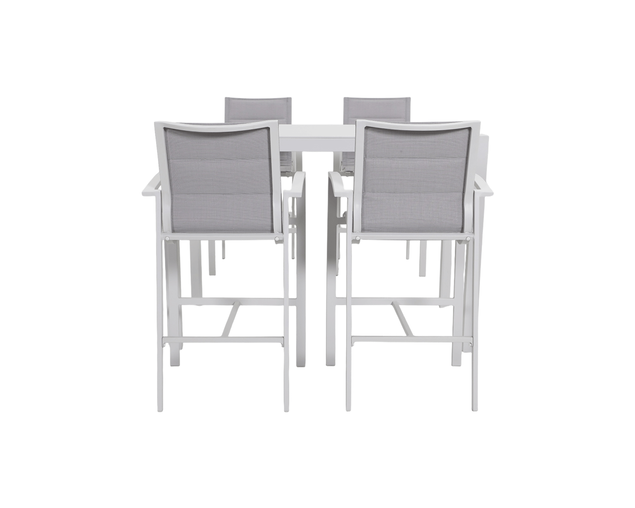 Boston-Jette 4 Seater Bar Dining Setting Bundle - Bone, Bone, hi-res