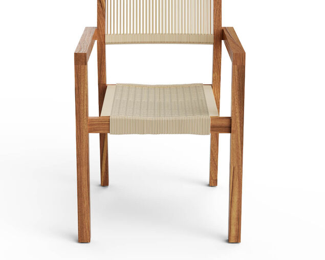 Kursi Teak & Rope Dining Chair, , hi-res