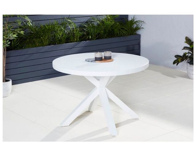 Buy Jette Round Dining Table 107.5cm (white) at Barbeques Galore.