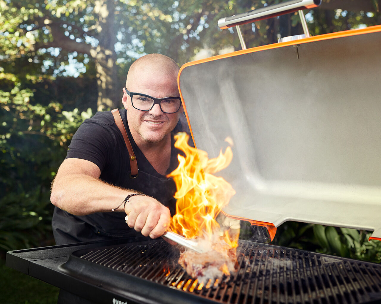 Buy Everdure by Heston Blumenthal FURNACE 3 Burner BBQ with Stand at Barbeques Galore