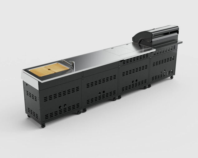 Beefmaster Premium 4 Burner Outdoor Kitchen with Range, Sink & Bench on Classic Carts, , hi-res