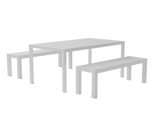 Jette 3 Piece Bench Setting - White
