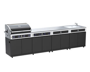 Beefmaster Premium 4 Burner BBQ Kitchen On Classic Cart