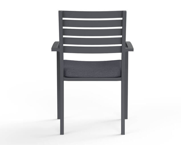 Boston Slatted Dining Chair - Gunmetal Grey, , hi-res