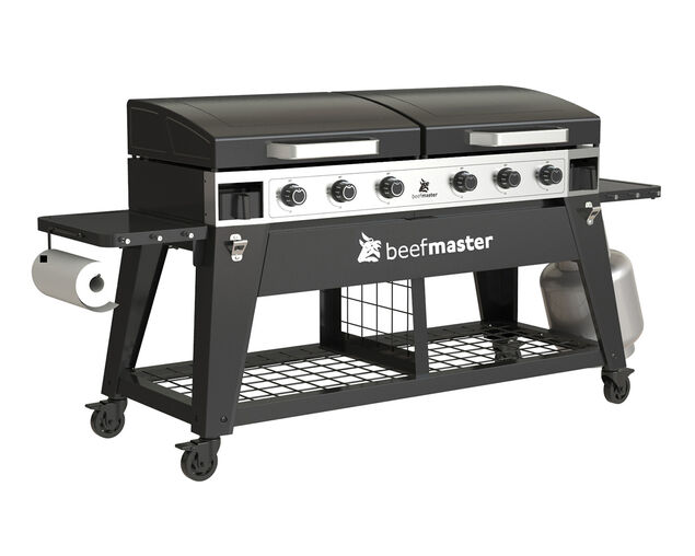 Beefmaster Griddle 6 Burner Flat Top BBQ on Cart, , hi-res image number null