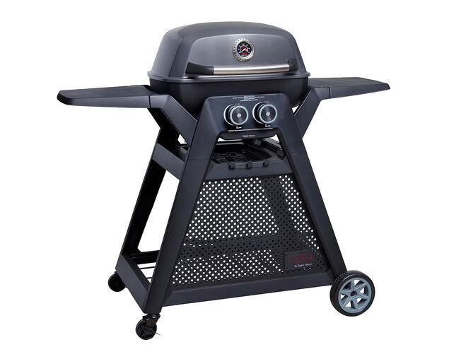 Ziggy Elite Twin Grill LPG BBQ Plus Cart Bundle - Gunmetal Grey, Gunmetal Grey, hi-res
