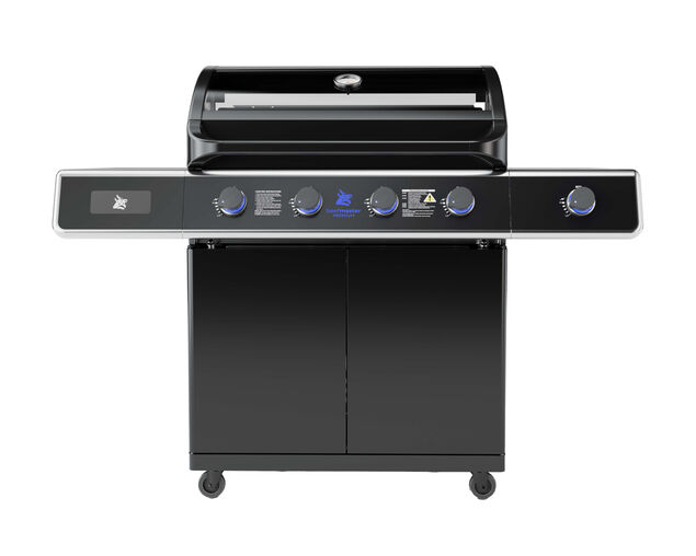 Beefmaster Premium T-Series 4 Burner BBQ on Classic Cart with Cast Iron Side Burner, , hi-res image number null