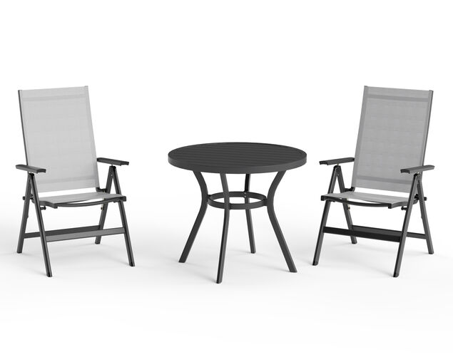 Frankie-Jette 3 Piece Chat Setting - Gunmetal Grey, , hi-res