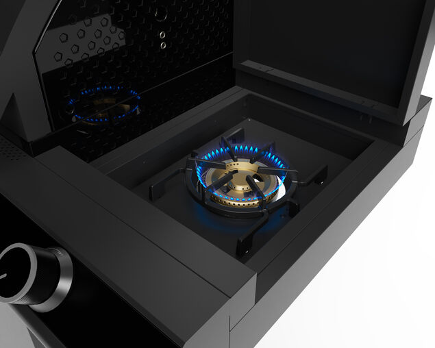 Ziegler & Brown Turbo Classic 5 Burner BBQ on Cart with Side Burner & Drawer (T Series), , hi-res