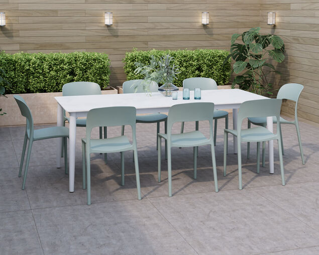 Riley-Dome 9 Piece Olive Dining Setting, , hi-res