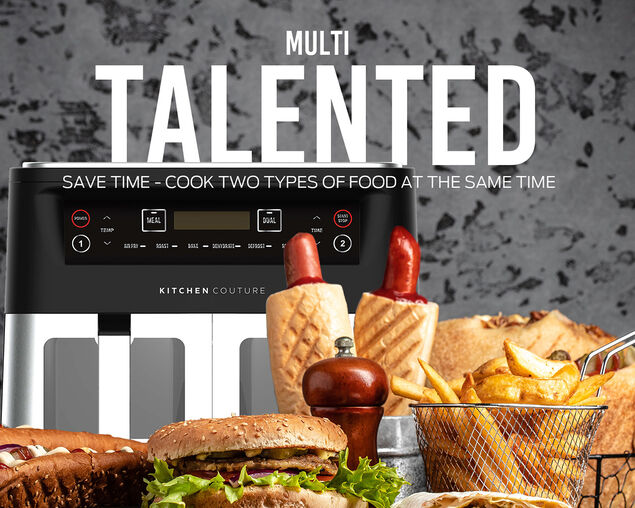 Kitchen Couture Dual View Stainless Steel Air Fryer - 10L, , hi-res