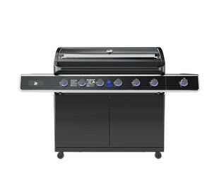 Beefmaster  Premium T-Series 6 Burner BBQ on Classic Cart with Cast Iron Side Burner