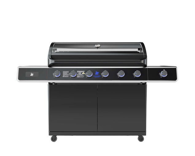 Beefmaster  Premium T-Series 6 Burner BBQ on Classic Cart with Cast Iron Side Burner, , hi-res image number null