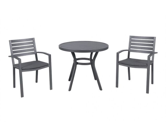 Boston-Jette 3 Piece Slatted Dining - Gunmetal Grey, Gunmetal Grey, hi-res image number null
