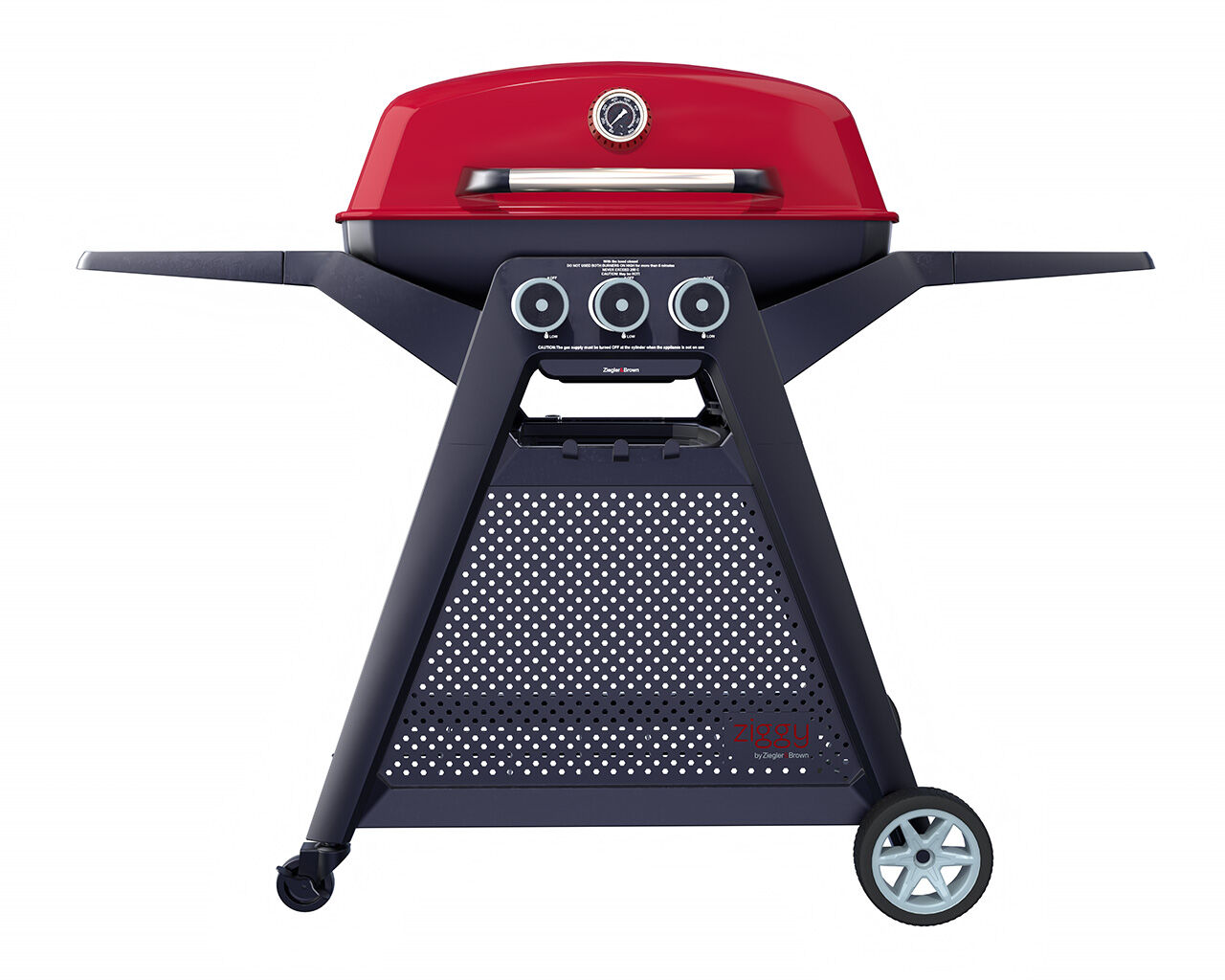 Buy Ziggy Elite Triple Grill LPG BBQ On Cart at Barbeques Galore