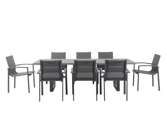 Boston-Avalon 9 Piece Dining Setting (Gunmetal Grey), , hi-res