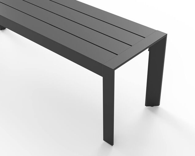 Jette 6 Seater Dining Bench Bundle - Gunmetal Grey, Gunmetal Grey, hi-res