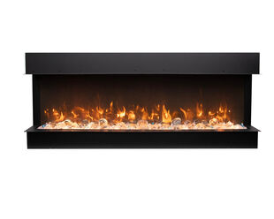Amantii Smart 50" unit – 10 5/8" in depth 3 sided glass fireplace