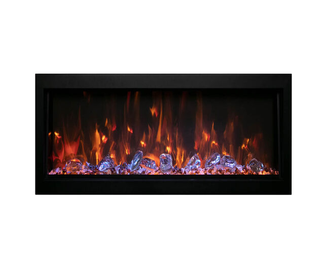 Amantii Smart 72″ Wide – Deep Indoor or Outdoor Electric Built-in only with Black Steel Surround, , hi-res