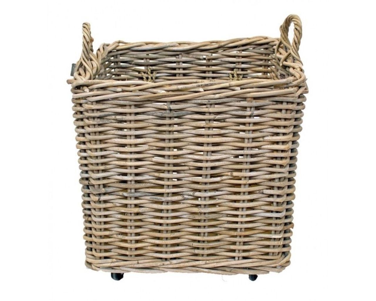 Wood wicker basket