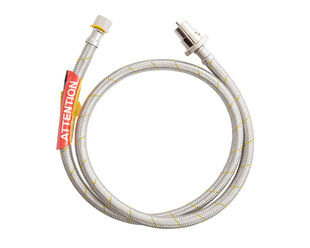 Gasmate Braided Bayonet Hose - 1200mm (Bayonet To 5/8" UNF (3/8" SAE))