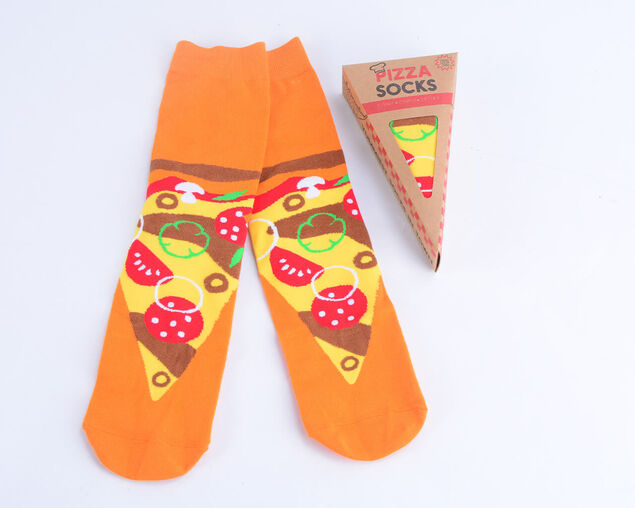Novelty Pizza Socks Box - 1 Pair, , hi-res