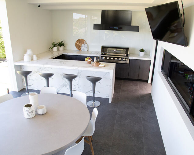 Excelsior Black Wall Mounted BBQ Rangehood - 1480 x 800mm, , hi-res