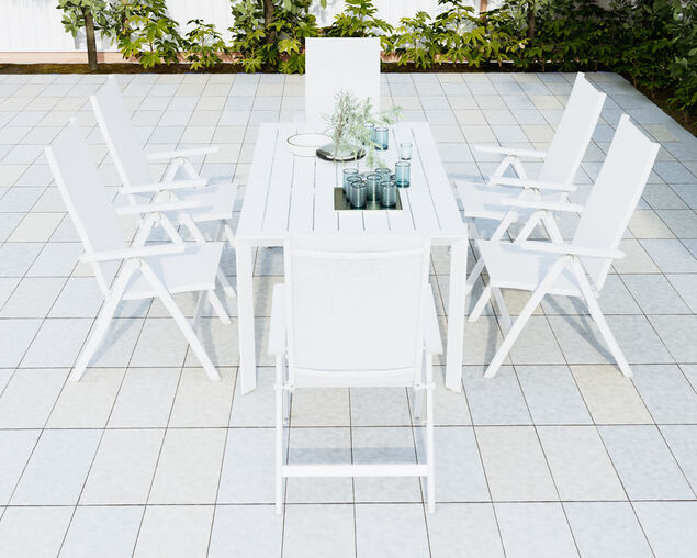 Frankie-Jette 7 Piece Dining Setting - Bone, , hi-res