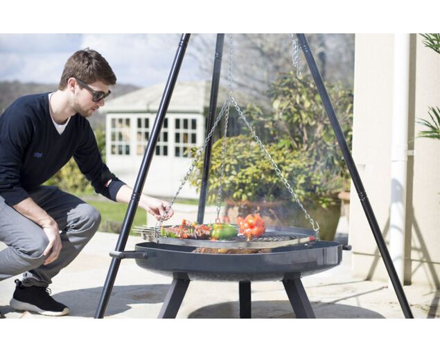 Tripod With Carry Bag Grill At, Fire Pit Grill Plate
