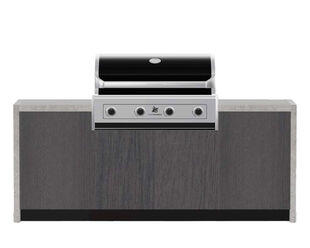 Alfresco Kitchen Co with Beefmaster 4 Burner Built-In BBQ and Two Single Storage Modules