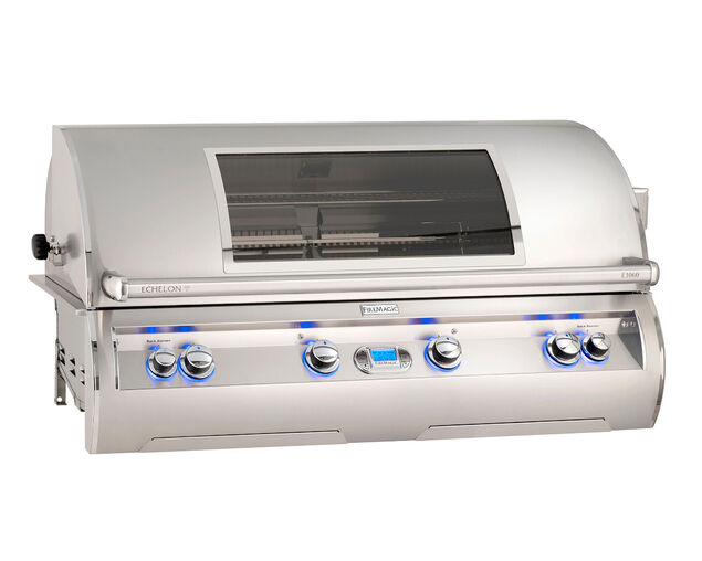 Fire Magic Grills Echelon E1060i 4 Burner Built-In BBQ (H Shaped Burners) With Digital Thermometer & Magic Window, , hi-res image number null