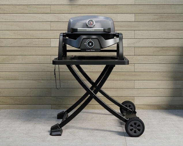 Ziggy Elite Nomad Single Burner Flame Failure BBQ plus Cart Bundle - Gunmetal Grey, , hi-res image number null