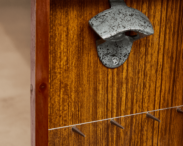 Beer Bottle Cap Drop Game - Pinewood & Steel, , hi-res