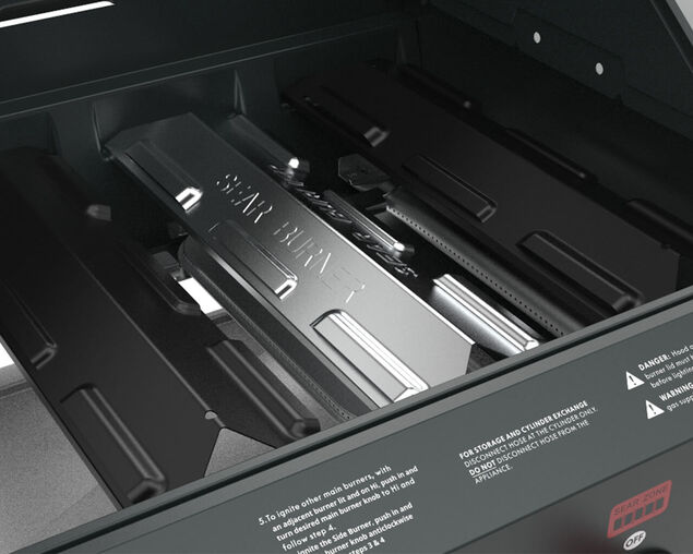 Downunder 5 Burner BBQ With Side Burner & Pro Sear Zone - Matt Grey, Matt Grey, hi-res