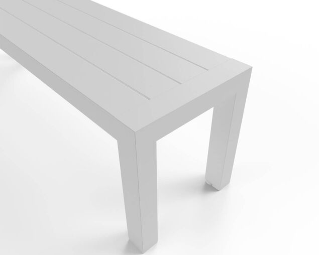 Jette 3 Piece Bench Setting - White, White, hi-res