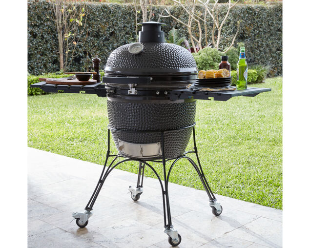 Firehawk Stringybark Kamado Ceramic Charcoal BBQ 56cm (22") - Grey, , hi-res