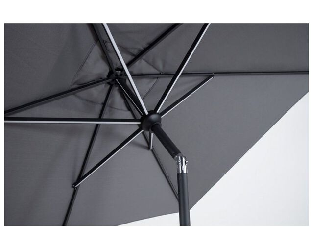 California 2 x 3m LED market umbrella Charcoal, , hi-res