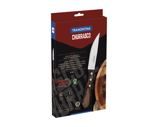 Tramontina 4Pc Polywood Jumbo Steak Knife Set - Brown