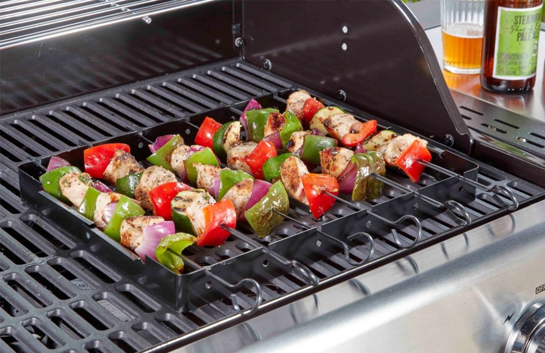 Bbq skewer rack hot sale