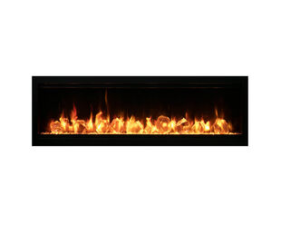 Amantii Smart 42" Clean face Electric Built-in with log and glass, black steel surround