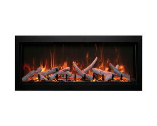 Amantii Smart 72″ Wide – Deep Indoor or Outdoor Electric Built-in only with Black Steel Surround
