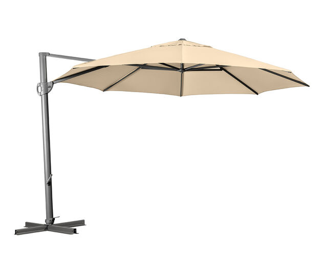 Porto 3.3m Octagonal Umbrella Charcoal, , hi-res